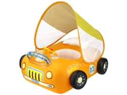 Flotador hinchable para bebés con techo y ruedas