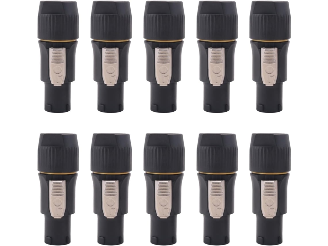 10 Conectores Jack De Bloqueo Verdadero De 3 Pines Pa66 Material Nac3fx W