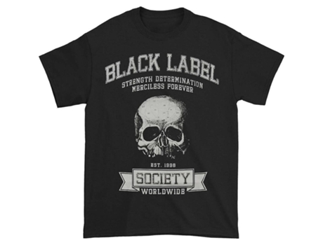 Camiseta ROCKINSTONE con diseño de arco mundial de Black Label Society (Algodón - S)