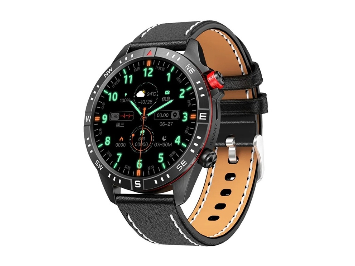 Reloj inteligente con llamadas Bluetooth y notificaciones de información deportiva (negro) Yizhood