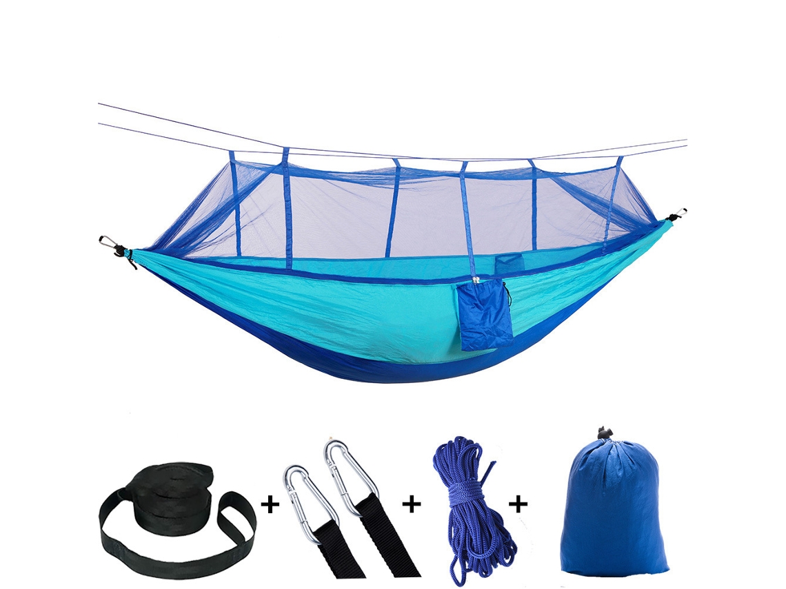 Hamaca De Descanso Chrui Con Mosquitera, 260 X 140 Cm (azul Cielo)
