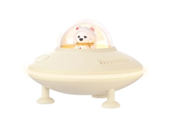 Pequeño altavoz inalámbrico Bluetooth 5.4 con luz nocturna, entrada USB, AUX y tarjeta TF, color beige, Yizhood