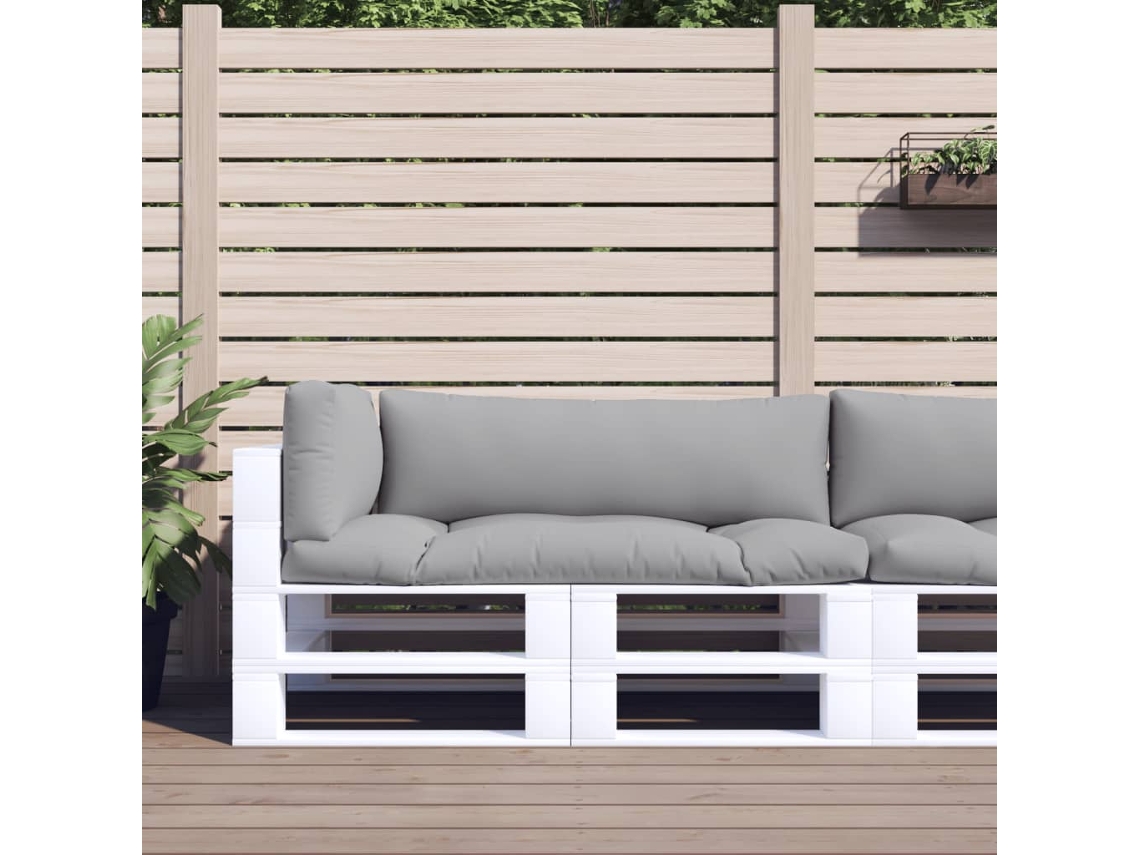Cojines para muebles de palets, 3 piezas, tela gris HARLANV1