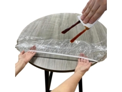 Mantel redondo, transparente, impermeable, resistente a la intemperie y al aceite Chaberlu