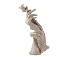 Escultura De Resina Mano En Mano Adorno Regalo Adorno Para Boda Para Parejas (gris)