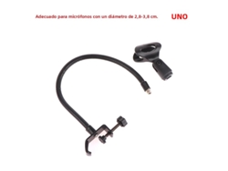 Soporte de micrófono flexible con cuello de pato y pinza de mesa, ideal para estudios de radiodifusión y grabación. Mdug (a)