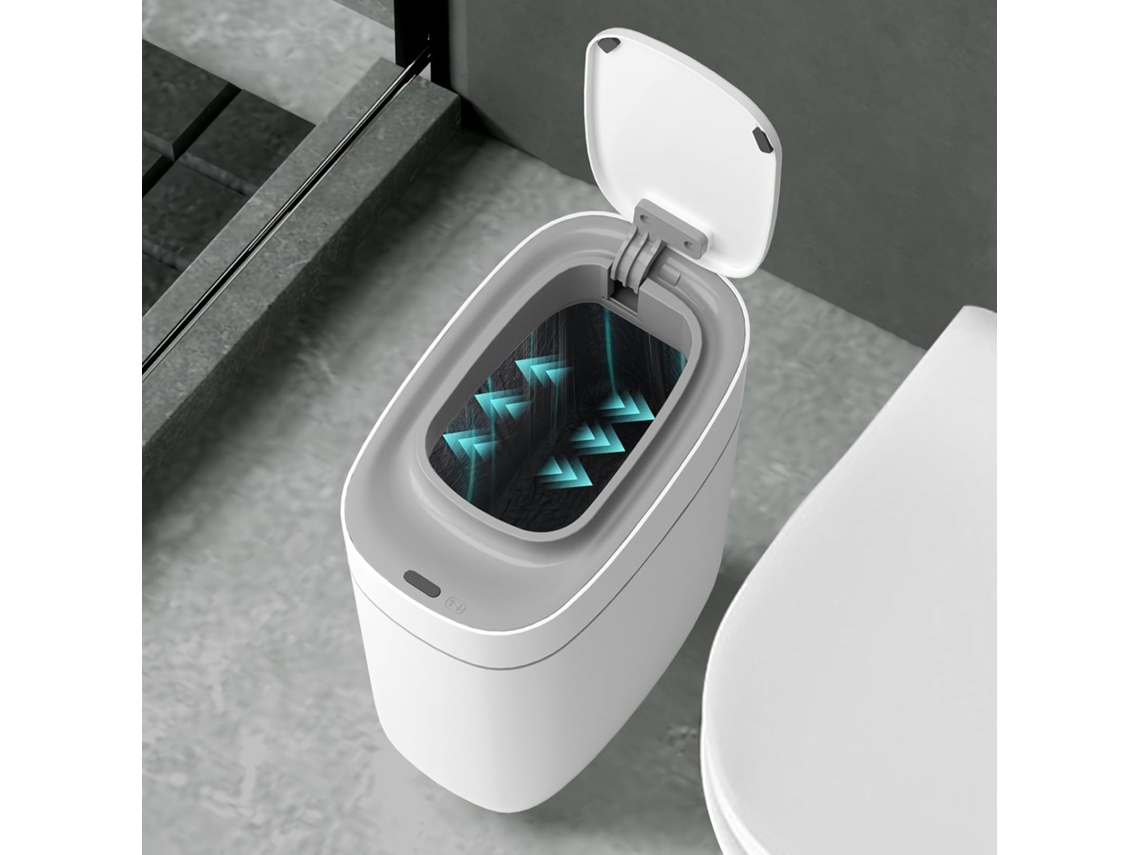 Papelera Con Sensor Para Baños En Espacios Reducidos (blanca)
