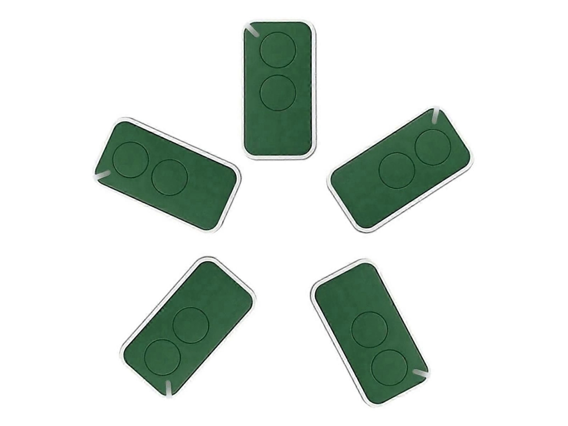 Juego de 5 mandos a distancia universales para garaje, 433,92 MHz, color verde. TAISHENGDA
