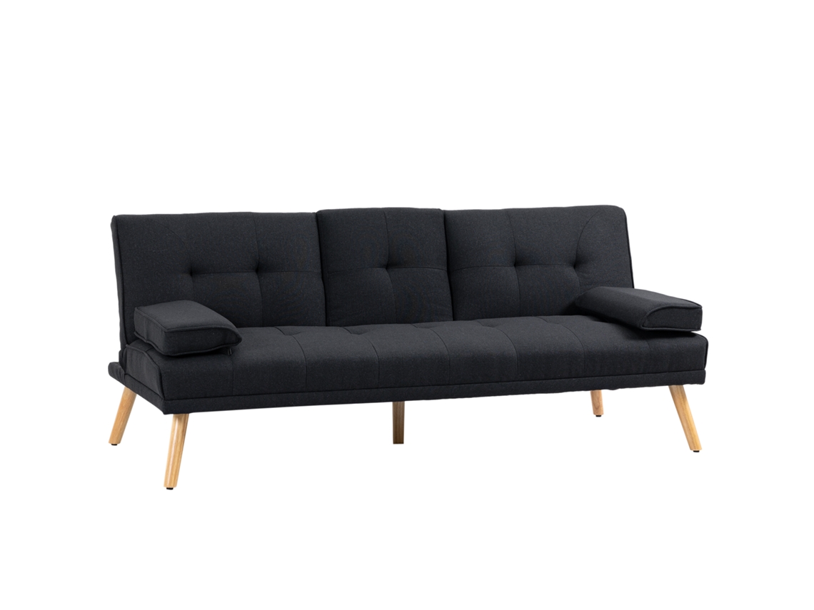 Sofá 3 Plazas Con Mesa Y Portavasos Gris