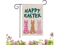 Bandera De Pascua Adorno Festivo A La Decoloración -bandera Para Jardín Con Motivo De Conejo Para Césped, Entrada,