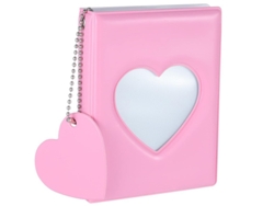 Álbum Kpop 32 Hojas Corazón Rosa Con Colgador, Para Fotos Ídolos