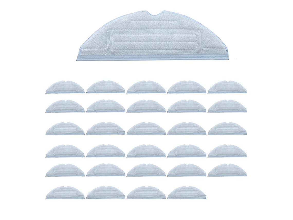 Paquete de 30 almohadillas para aspiradora compatibles con el paño de piso reutilizable Roborock T7s.