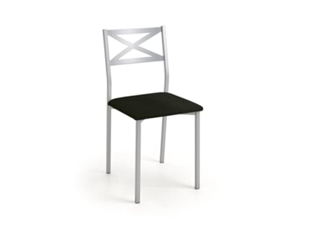 Silla de cocina aluminio Bilbao 38x86x47cm Michigan Plata FANMUEBLES