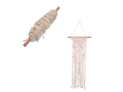 Tapiz de pared con arte de macramé de moda, ideal para decorar salas de estar y bodas.