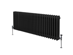 Radiador tradicional de 3 columnas de 600 x 1462 mm en acero al carbono negro con alta eficiencia térmica de 7699 Btu, acabado Monstershop