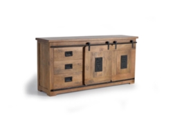 Aparador madera de mango Marrón.GINER Y COLOMER 80x45x165