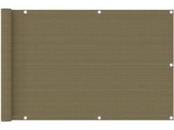 vidaXL Toldo para balcón HDPE gris taupe 90x400 cm