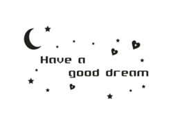 ''Que tengas dulces sueños'' Adhesivo decorativo para pared, sala de estar o dormitorio.