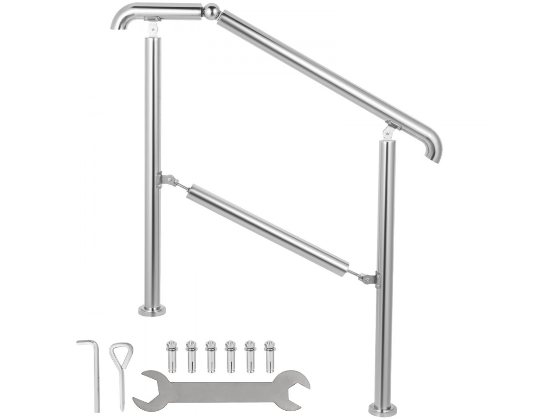 Pasamanos ajustable de acero inoxidable para escaleras de 4/5 escalones Tekmaquinas