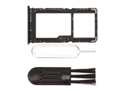 Juego De Placa Para Tarjeta Sim Con Pasador Y Cepillo Para Redmi Note 7 Note 7 Pro Negro
