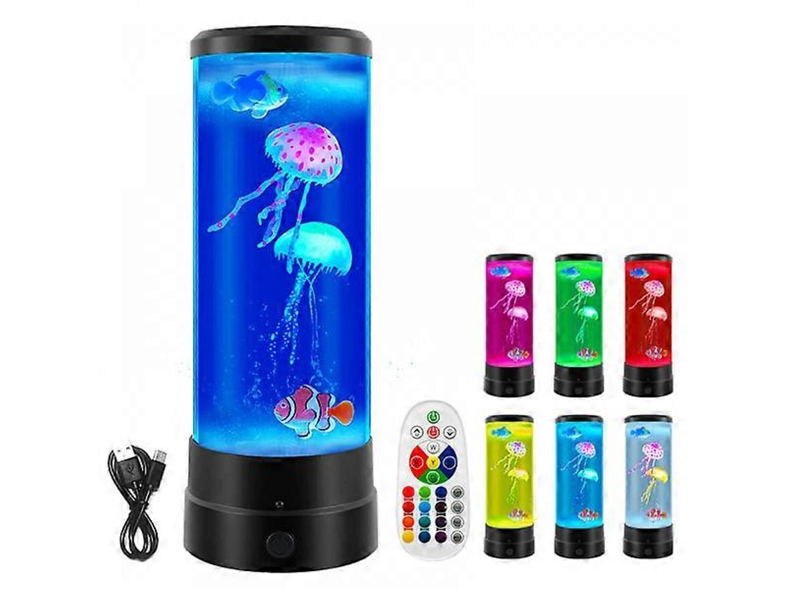 Lámpara RGB de protección ocular con forma de medusa simulada para acuario, color Rosewell