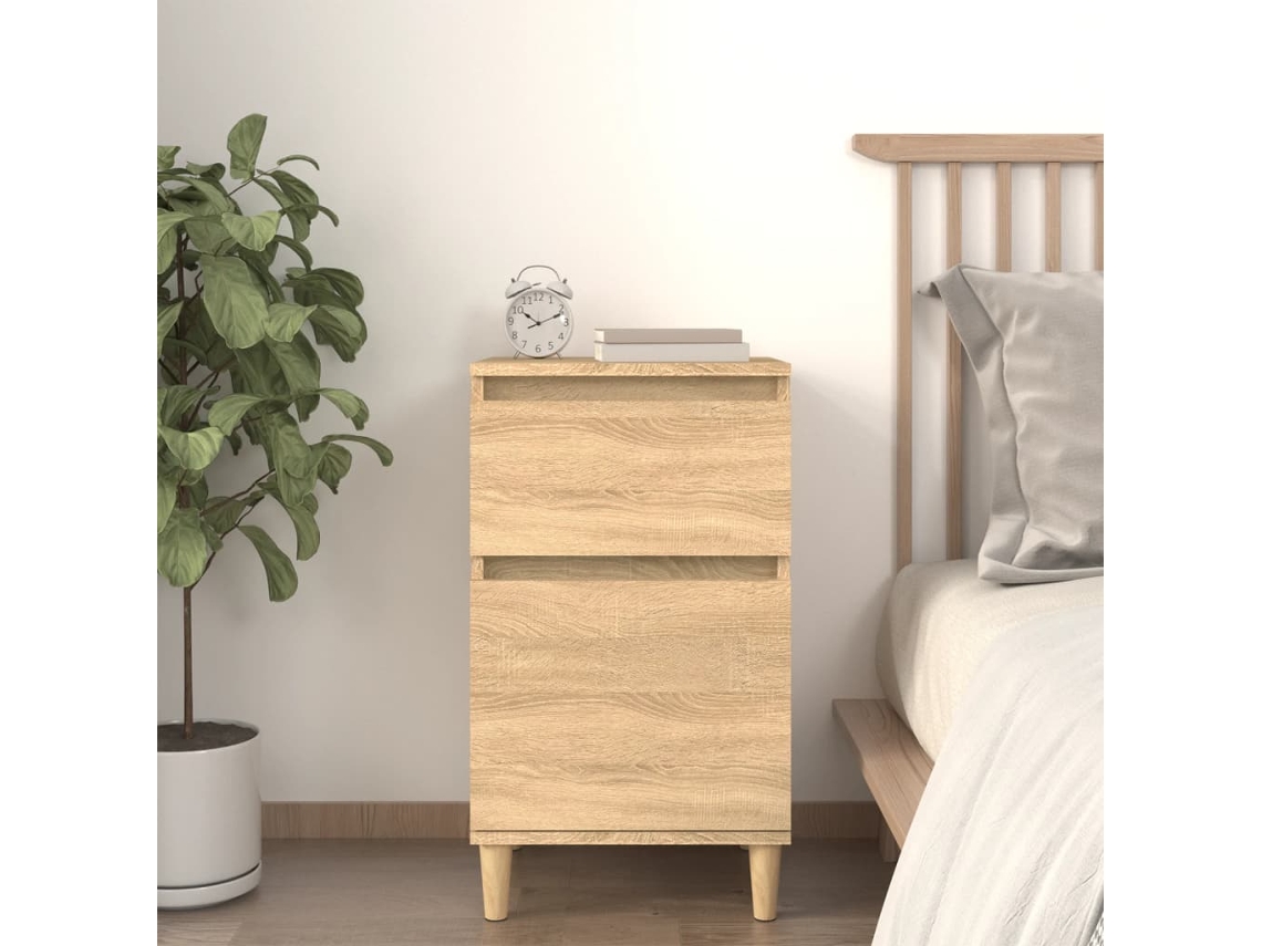 Mesa de Cabeceira LOVELY HOME Mesinha 40X35X70 Cm Cor Carvalho Sonoma