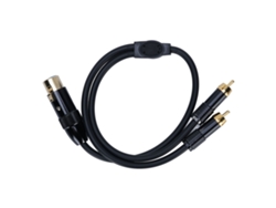 Cable Divisor En Y Xlr Hembra A 2 Conectores Rca Estéreo, Adaptador De 1,6 Pies Para Amplificador/grabadora.