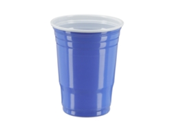 Relaxdays Vasos Beer Pong, Pack 50 Unidades, Para Fiestas, Plástico, 16 Oz, Para Bebidas O Cerveza O Cócteles, Azul