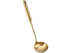 Cuchara Sopera Grande De Acero Inoxidable, Resistente Al Calor, Diseño Hueco, Utensilio De Cocina Golden Tyrant.