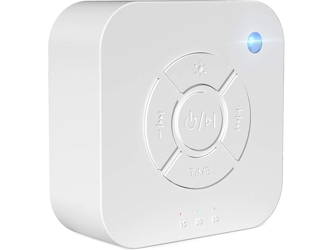 Máquina De Ruido Blanco Con 6 Sonidos Relajantes Y 4 Cunas Portátiles Para Relajación Y Sueño, Con Luz Nocturna Y Control Remoto.