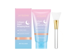 Mascarilla facial nocturna de colágeno con efecto reparador.
