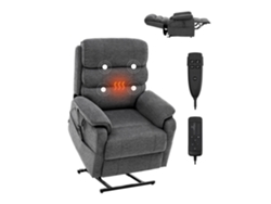 Sillón reclinable eléctrico SUCCEBUY para personas mayores, calefacción y masaje, eléctrico, M