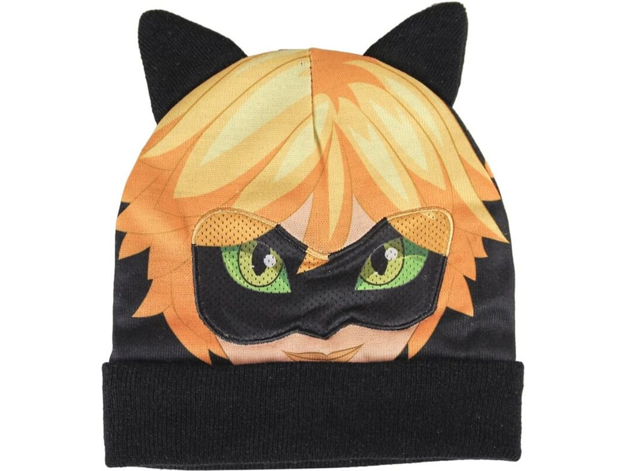 Gorro LADYBUG (PRODIGIOSA) con Máscara de Cat Noir (20 x 21 cm)