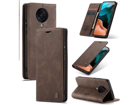 Carcasa Xiaomi Poco F2 PRO Livro Caseme Elite Marrón