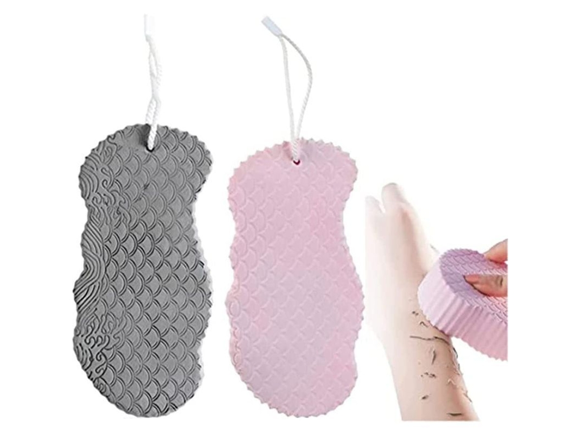 Paquete De 2 Esponjas De Baño Exfoliantes 3d Ultrasuaves, Grandes, Ideales Para Adultos Y Niños, Limpian Bien Y Dejan La Piel Suave.