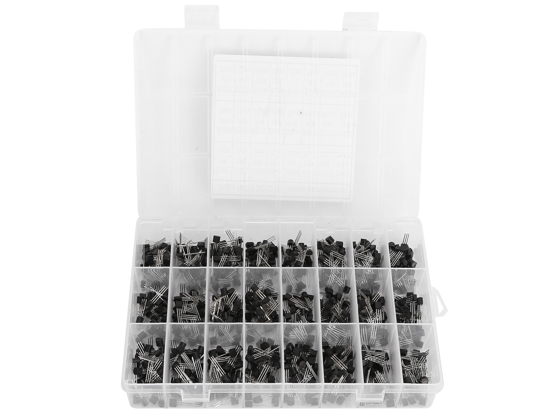 Kit De Transistores Npn De Baja Potencia En Línea To92 Con 840 Piezas En Una Caja Compartimentada.