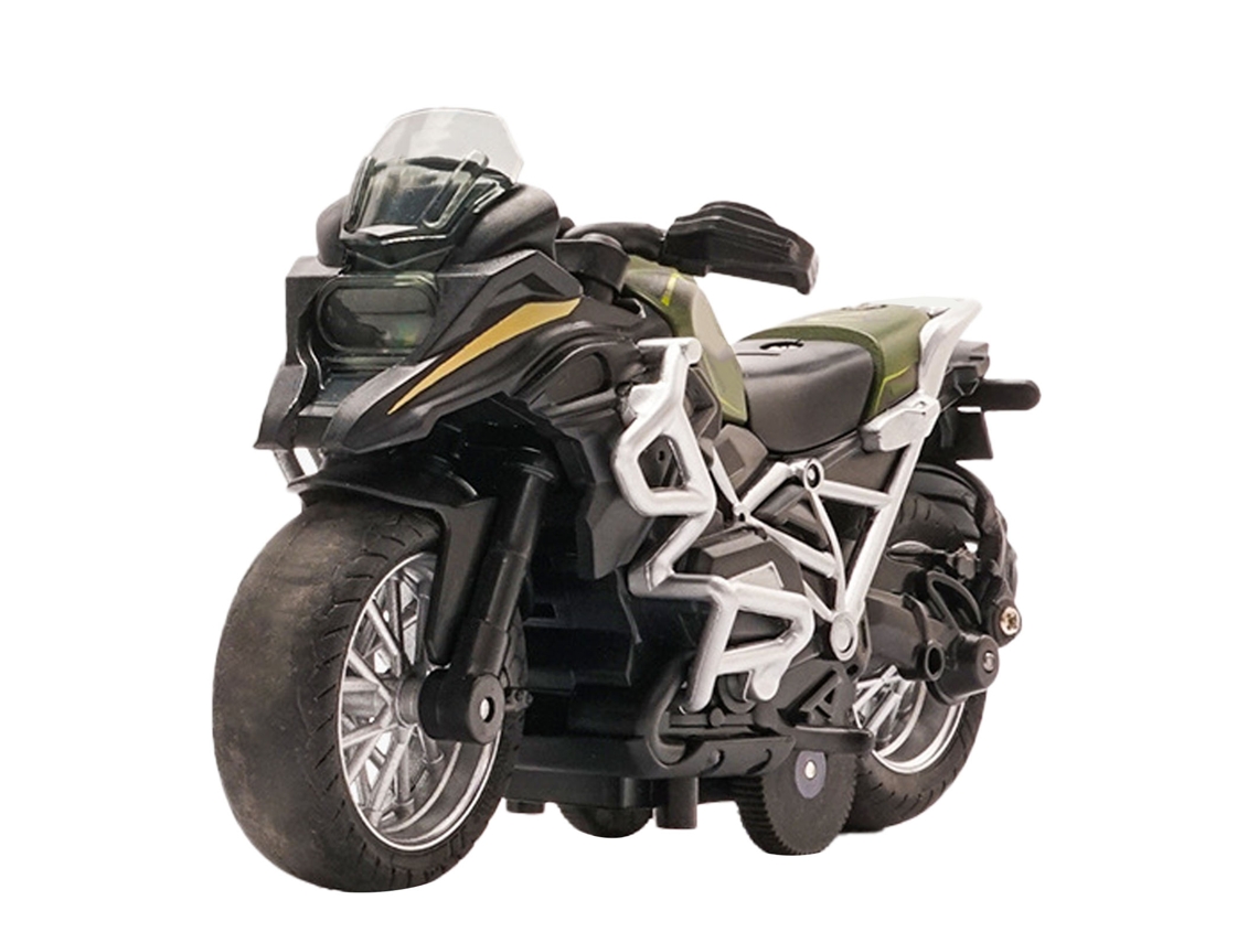 2026-modelo De Moto A Escala 1:14 Con Luz Y Música, Moto De Aleación Con Retroceso, Juguete Realista Para Niños, Verde