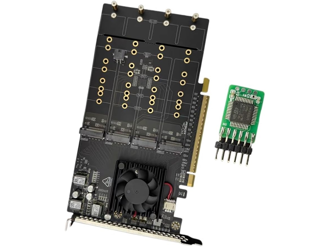 Tarjeta De Expansión Ssd U.2 Con Módulos, Adaptador Pcie Plx8749 Sin Separación, Disco Para Gpu.