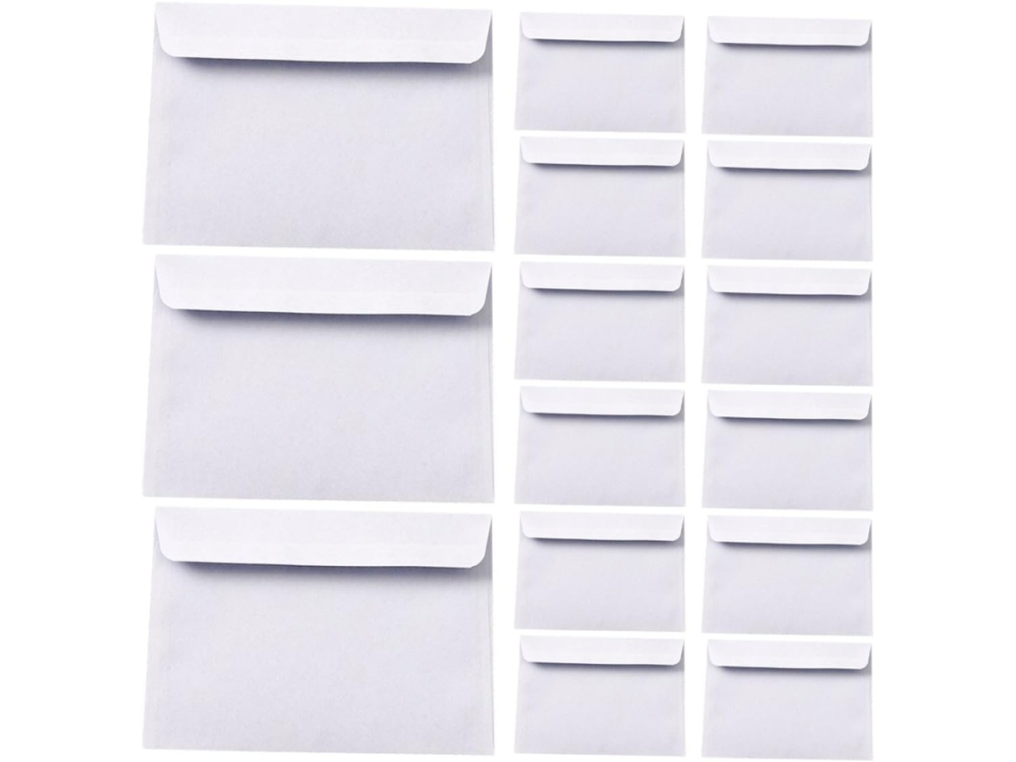 Paquete De 100 Sobres Blancos Lisos De Papel Resistente Con Cierre Autoadhesivo Seguro.