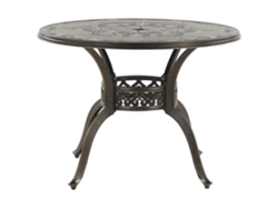 Mesa de jardín BELIANI Sapri de Aluminio Marrón 100x100x72