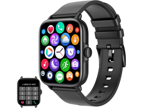 CHRONUS SB-230203-19FM Smartwatch de pantalla completa con monitor de frecuencia cardíaca, rastreador de ejercicios, podómetro para hombres y