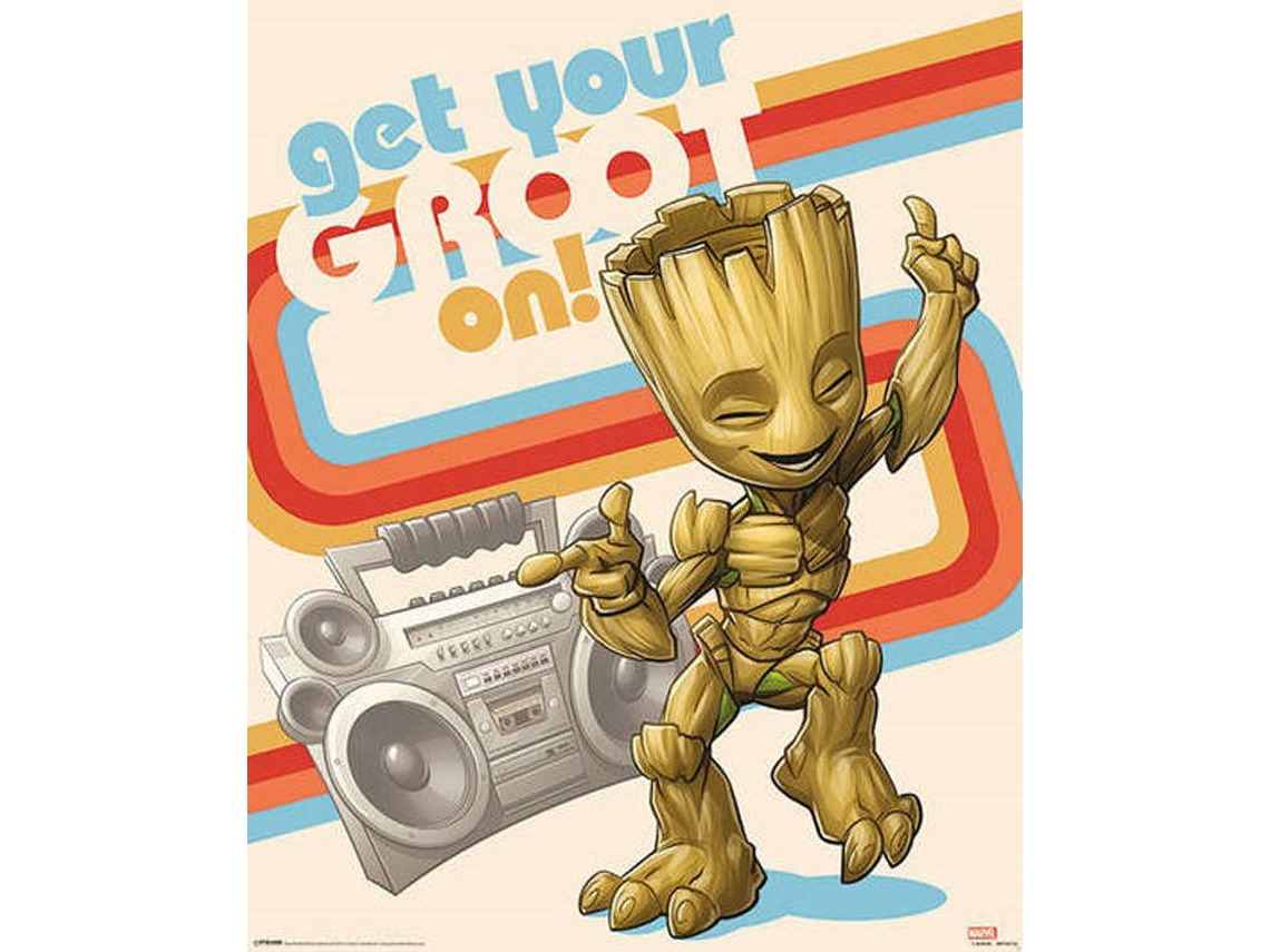 Póster GF Guardianes de La Galaxia Get Your Groot On (40x50 cm)