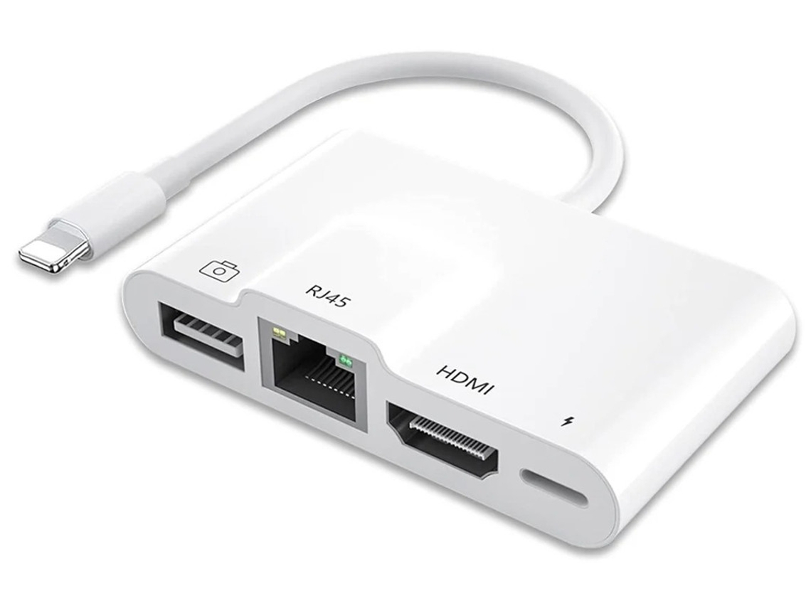 Adaptador de iluminación HDMI 4 en 1 de Yizhood, color blanco