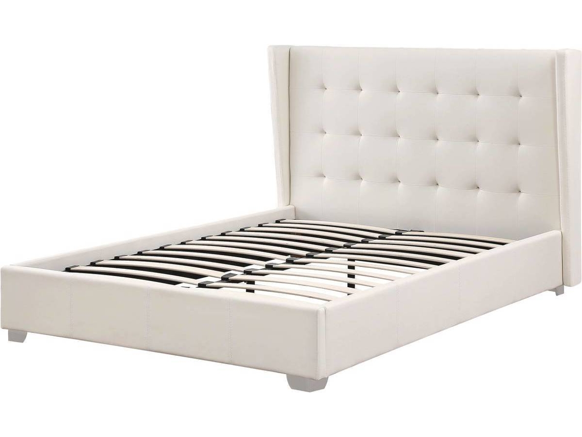 Cama HABITAT Y JARDÍN Steven Contrachapado Blanco (140 x 190 cm)