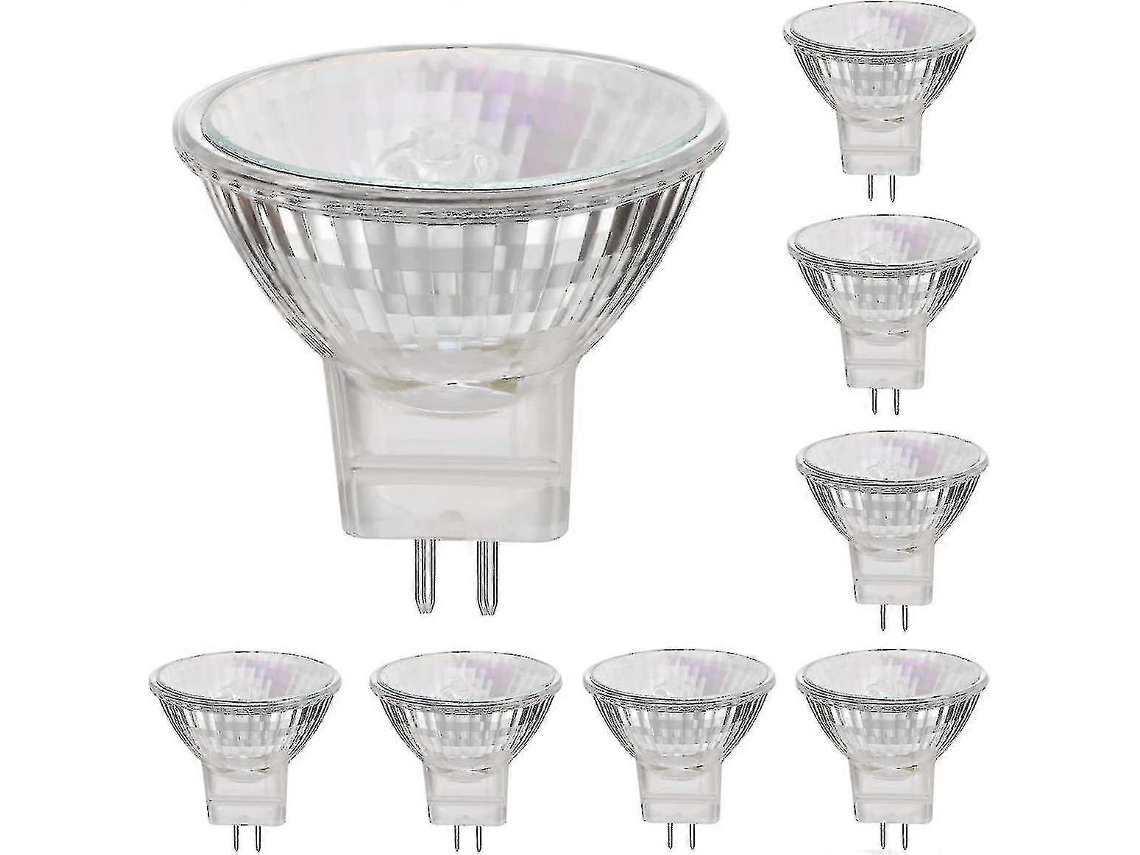 Rebe-lámparas Halógenas 12v 20w/35w/50w Base Gu5.3 Blanco Cálido Regulable Paquete De 8 35w Gu5.3-mr 16