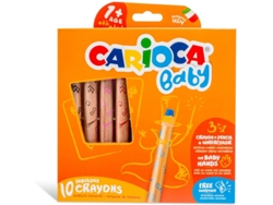 Pack de 10 Lápiz de Cera CARIOCA Baby (Multicor)