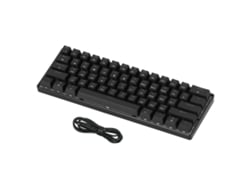 Teclado mecánico mini para juegos Magicrefiner de 61 teclas RGB con tecnología anti-ghosting y cable de 1,6 m para PC