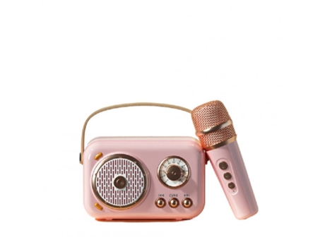 Altavoz Bluetooth Micrófono Integrado Portátil B152 con Audio Small Family Ktv Rosa