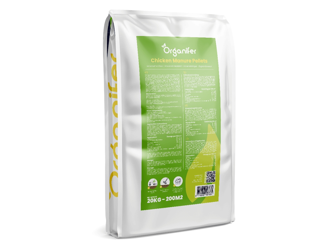 Pellets de Estiércol de Pollo (20 kg - para 200 m2) - Organifer