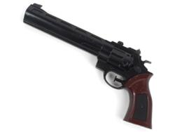 VPMKP-Revólver negro y marrón de juguete de 28 cm